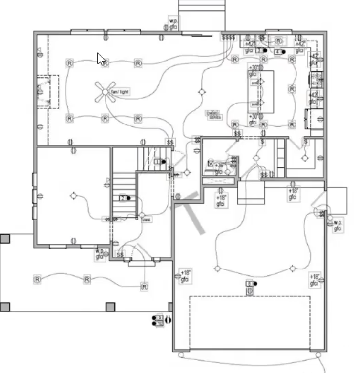 <p>tells the electrician where to connect wires</p>