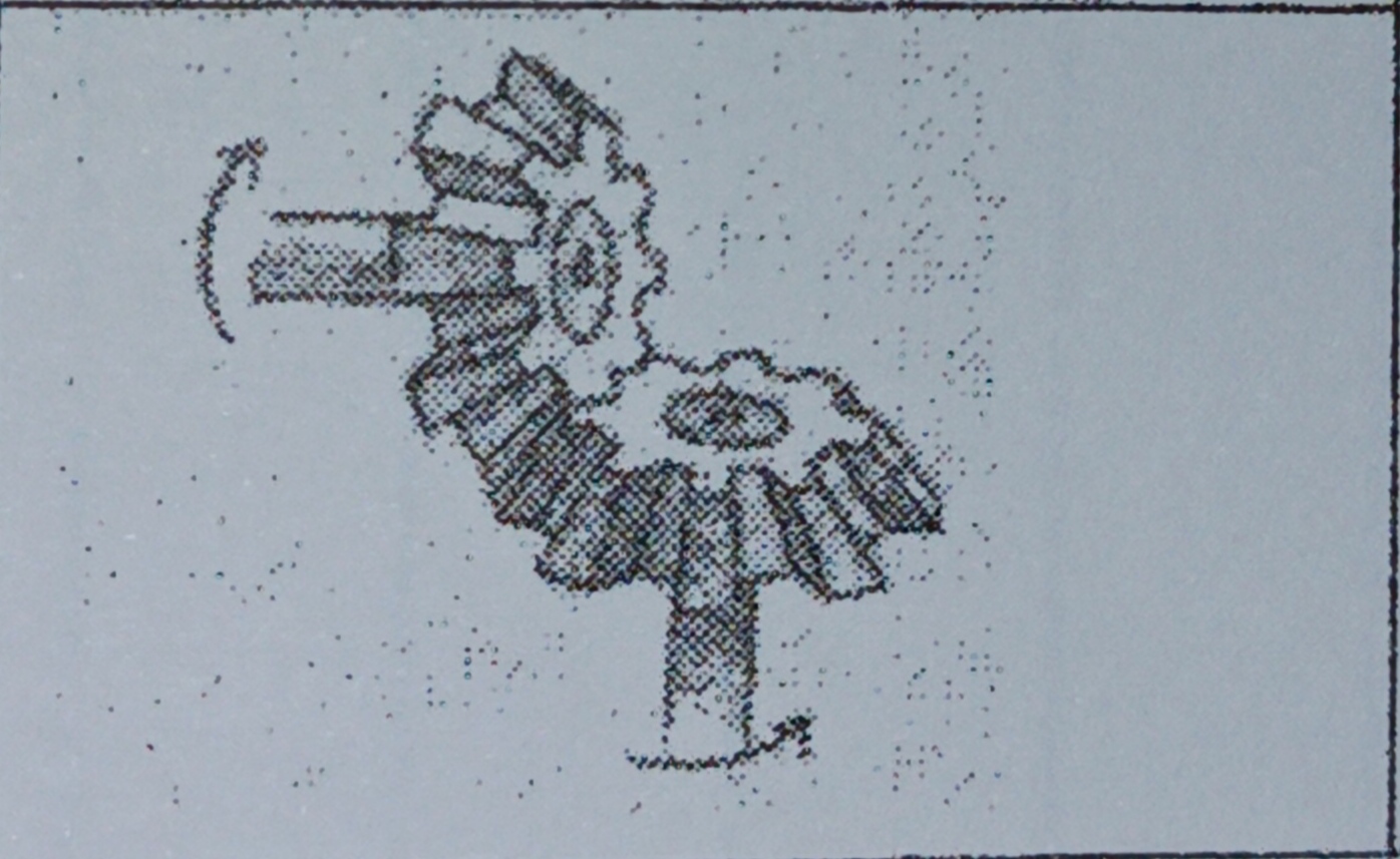 <ul><li><p>Type of bevel gear</p></li><li><p>Can change the angle of movements by 90˚</p></li></ul>