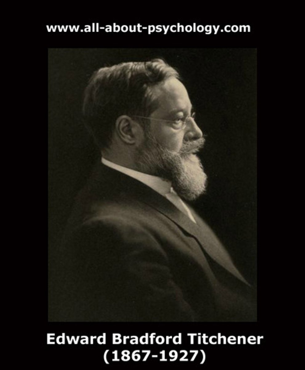 <p>Student of Wundt and founder of structuralism. Used introspection to search for the mind's structural elements.</p>