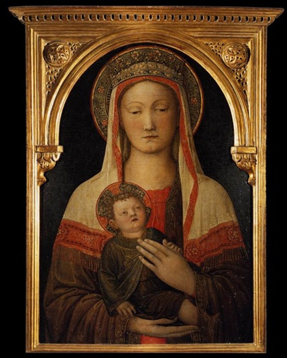 <p>1450. Tempera on panel. Uffizi Galleries, Florence, Italy </p><p>-Influenced by Byzantine and Northern European art</p>