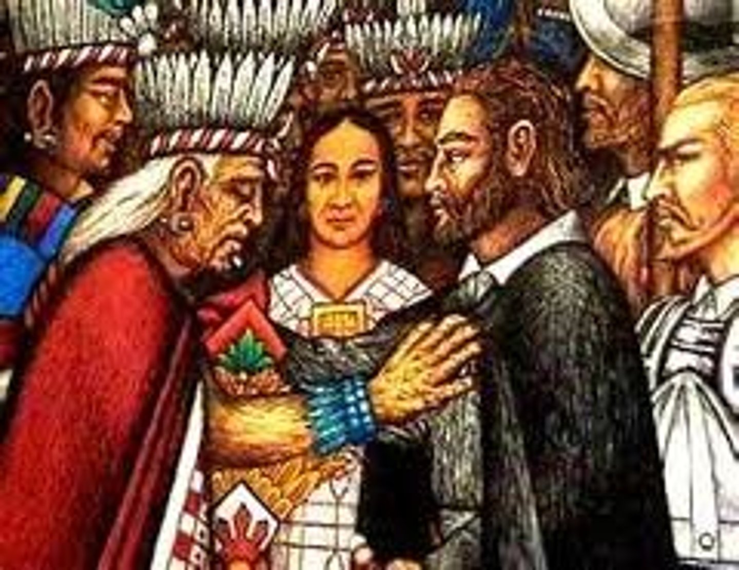 <p>She was the interpreter for Cortes. She helped the Spanish make their way into Tenochtitlan.</p><p>(THE MOTHER OF MESTIZO / TRAITOR)</p><p>She remains a controversial and symbolic figure in Mexico, viewed by some as a traitor to her people (malinchista) and by others as the symbolic mother of the modern Mexican Mestizo (mixed-race) nation, as she bore Cortés's son, Martín.</p>