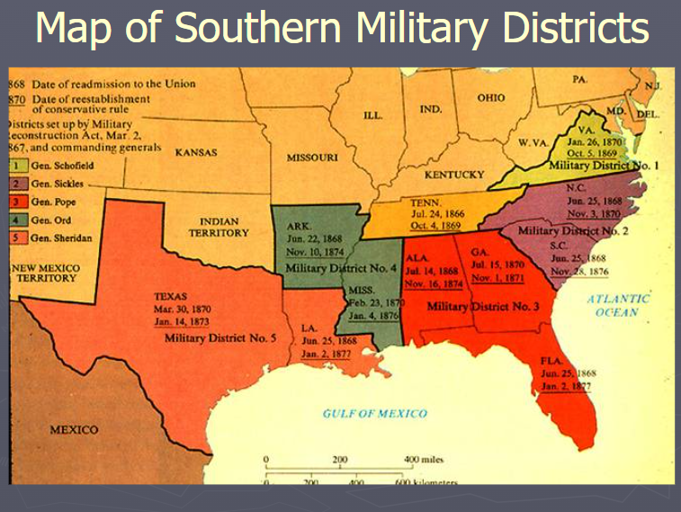 <p>(Topic 5.10) Map of Southern Military Districts</p>