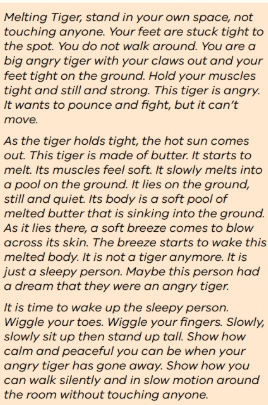 <p>Let’s try the Melting Tiger</p><p>How did this make you feel?</p>