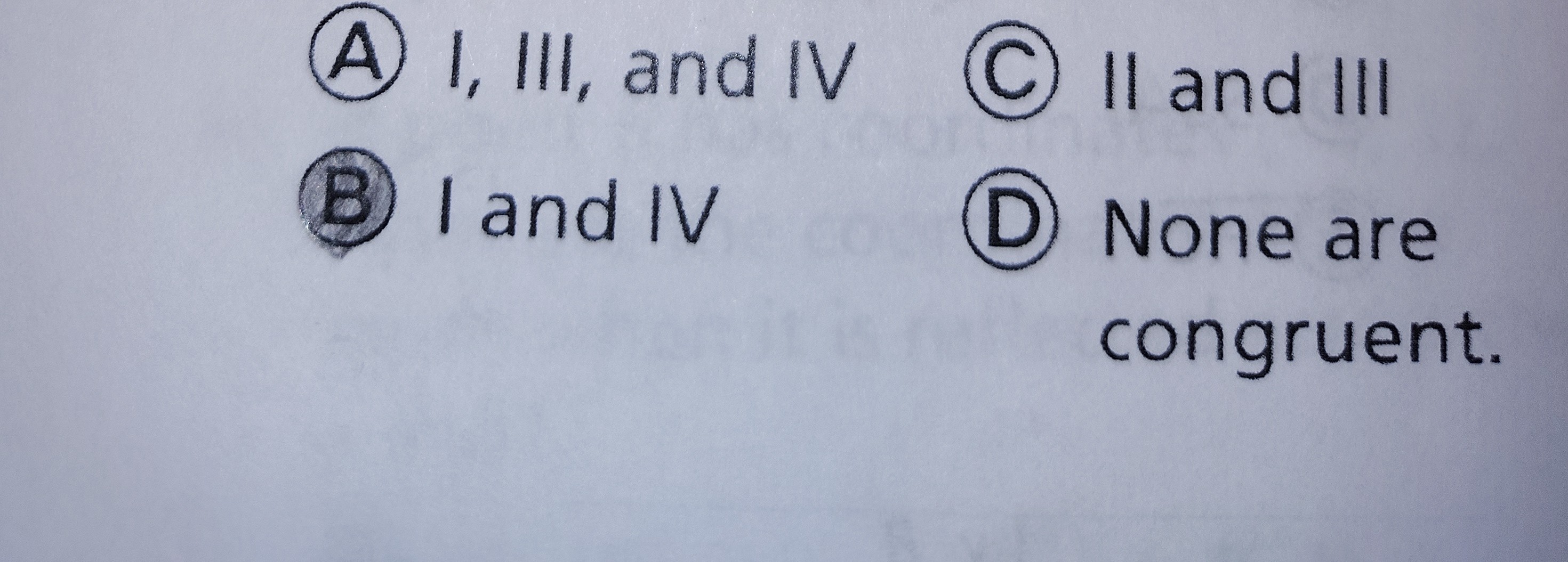 <p>I and IV</p>