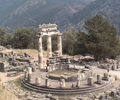 <p>Greek headquarters of divination where all prophecies were revealed in riddle.</p>