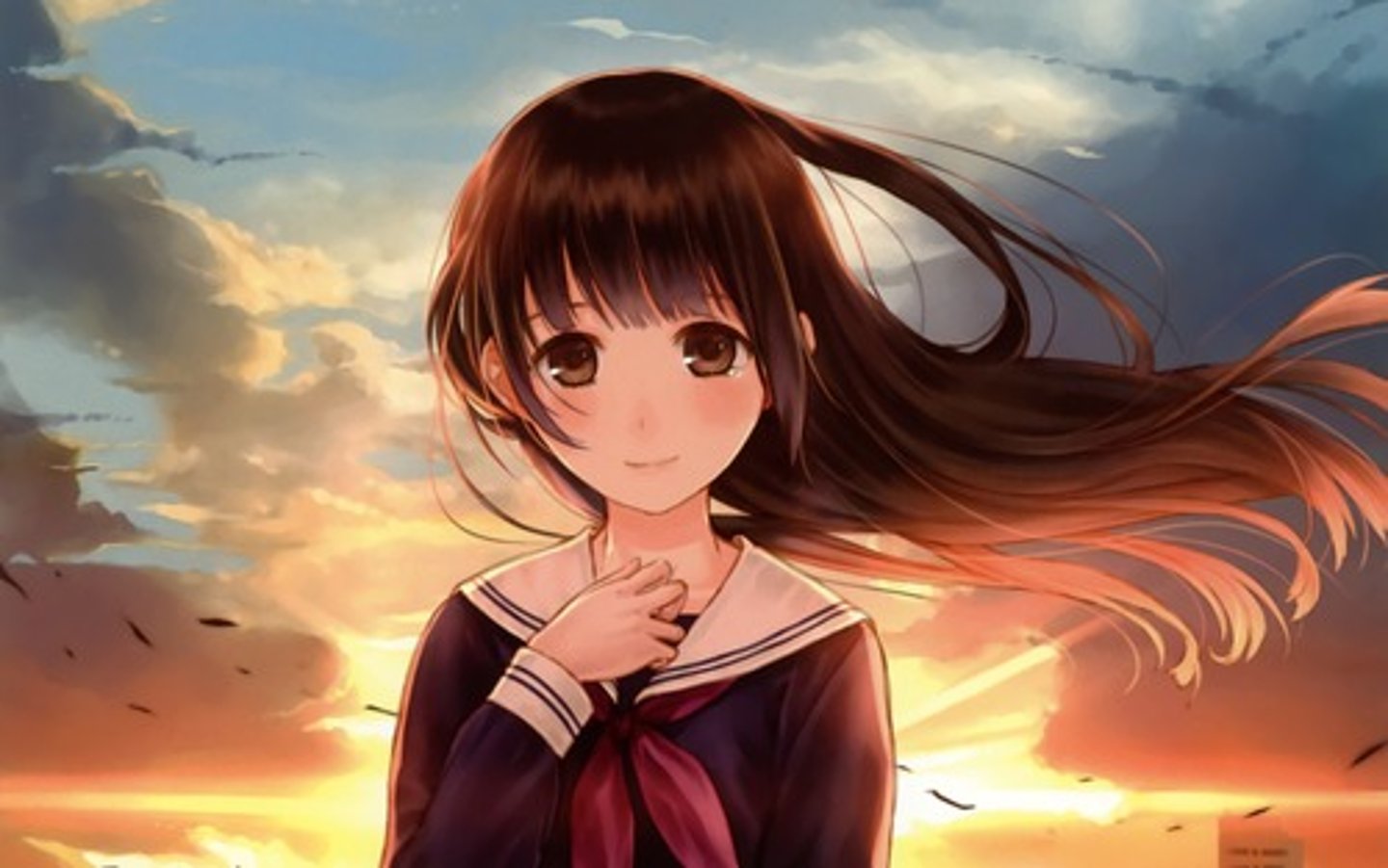 <p>brown hair</p>