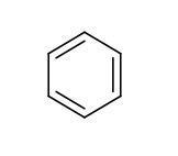<p>a ring structure with alternating double and single bonds</p>