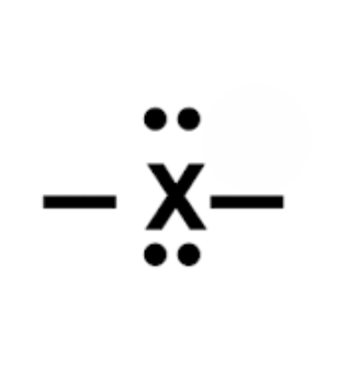 <p>X - Two Lone Pairs &amp; Two Bonds</p>