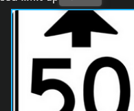  Change in maximum speed limit up ahead