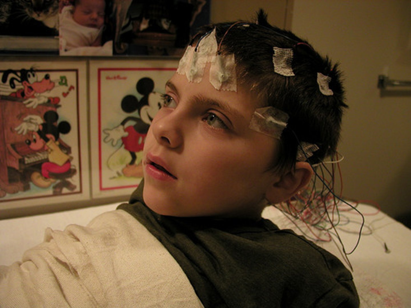 <p>measures brain's electrical activity; reveals different brain states like sleep stages.</p>