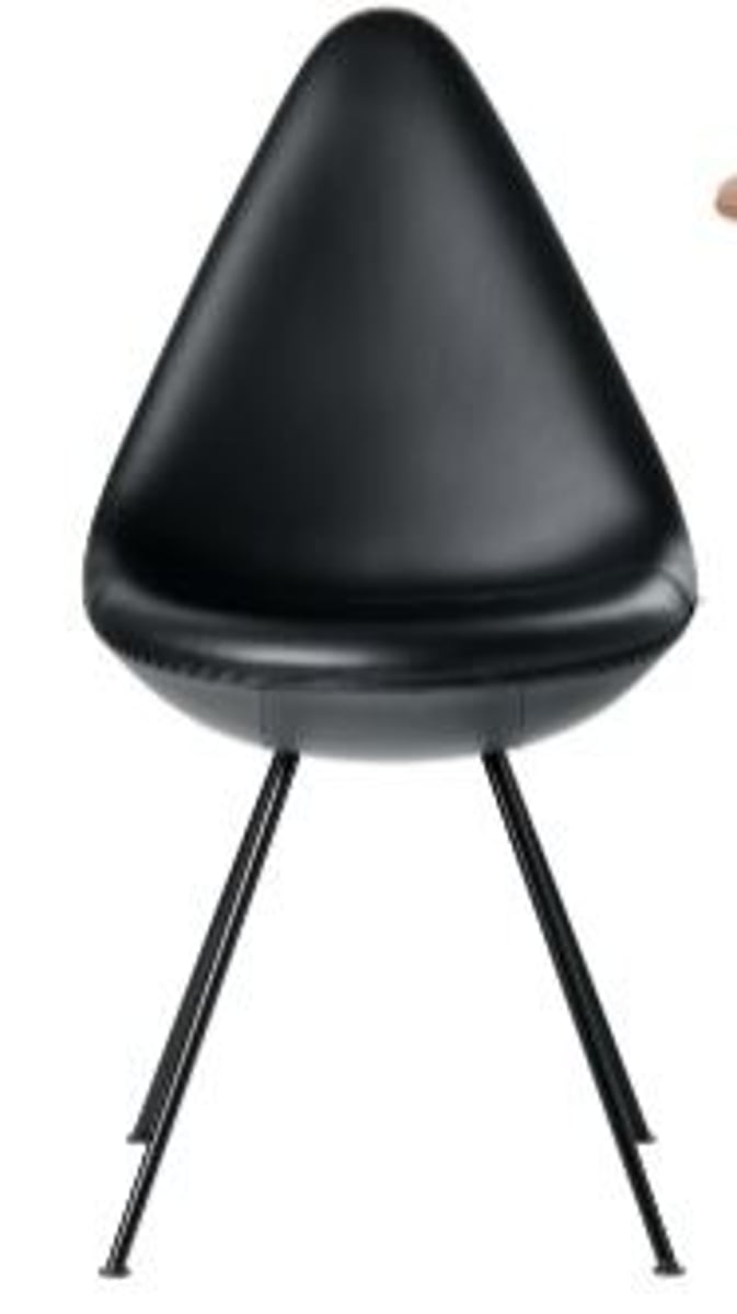 <p>Designed by Arne Jacobsen; originally designed the chair for the Radisson Blu Royal Hotel in Copenhagen as a stylish, comfortable piece. It is smoothly-curved, drop-shaped backrest and gently sloping legs</p>