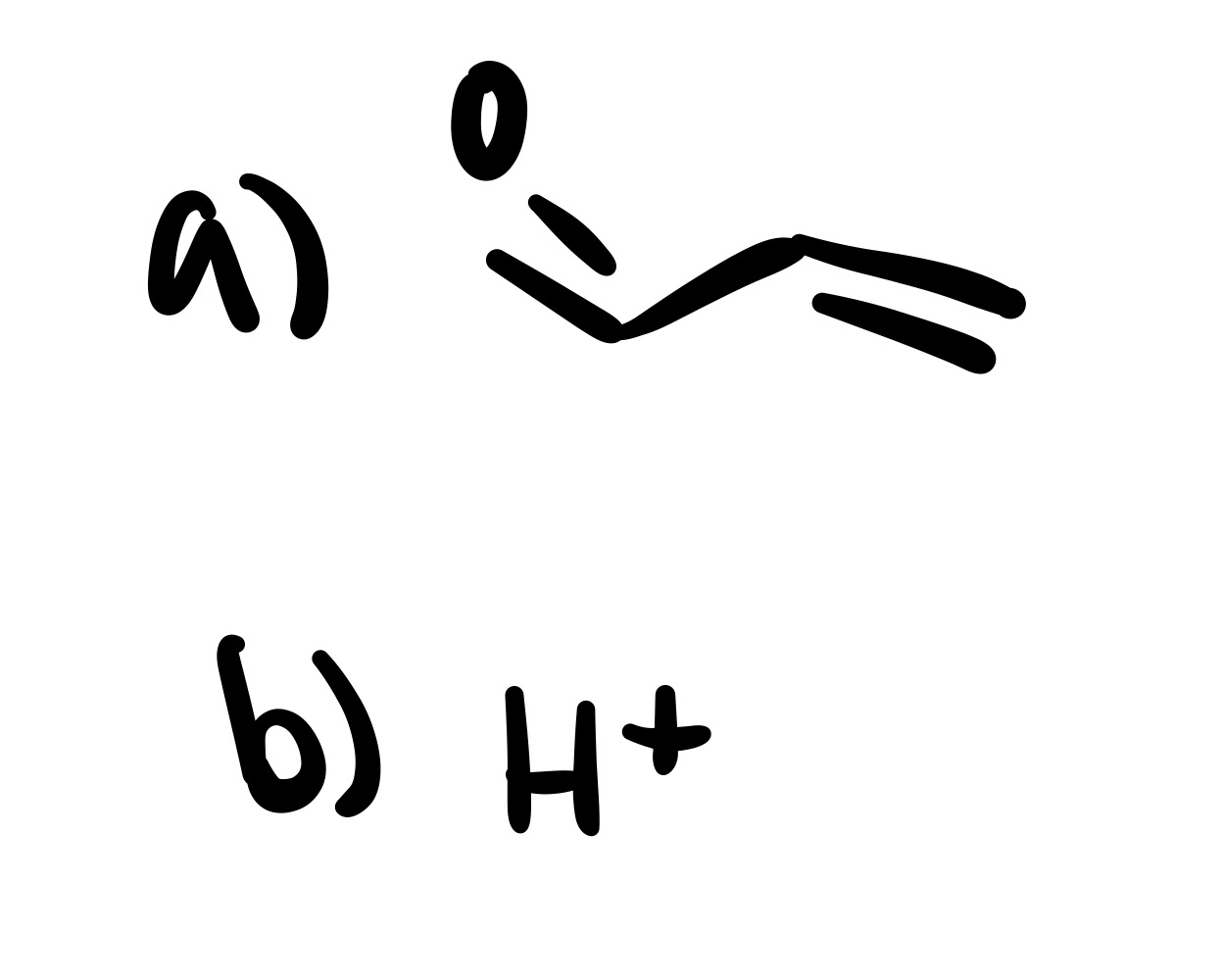 <p>a) diene b) H+ - diene breaks one double bond which replaces and adds where the MgCl was</p>