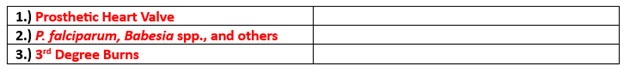 <p>Complete the following (Answer if mechanical trauma, infectious agents, and thermal burns)</p><p>[ Format: 1.) thermal burns; 2.) mechanical trauma; 3.) infectious agents ]</p>