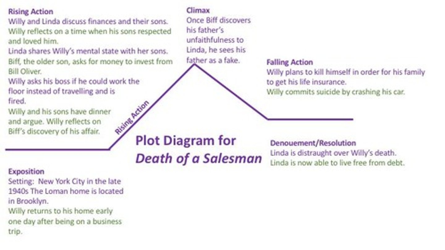 <p>A play by Arthur Miller about a man's tragic pursuit of happiness and success.</p>