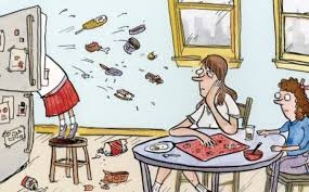 <p><span>​<em>(informal, often humorous)</em> to eat a lot of somebody else’s food</span></p><ul><li><p><span><em>How much longer is he staying? He’s _ us _.</em></span></p></li></ul><p>→  ăn đến nỗi ai phải sạt nghiệp vì mình</p>