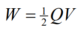 <p>Where:</p><p>Q is the charge stored</p><p>V is the potential difference across the capacitor</p><p></p>