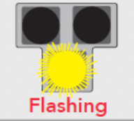 If the HAWK signal has a flashing yellow light,
