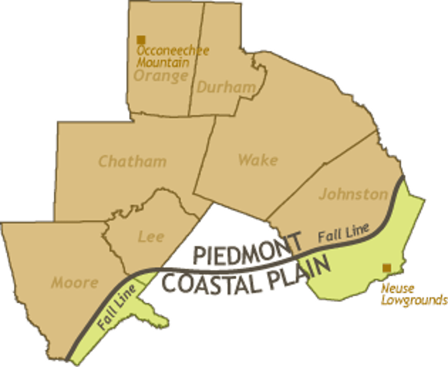 <p>Extending from the Fall Line in the foothills from the Appalachian Mountains out to the Atlantic Sea, contained fertile soil and was crisscrossed with rivers that served as highways.</p>