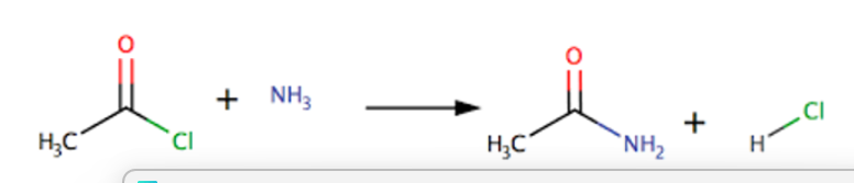 <p>produces a primary amide</p>