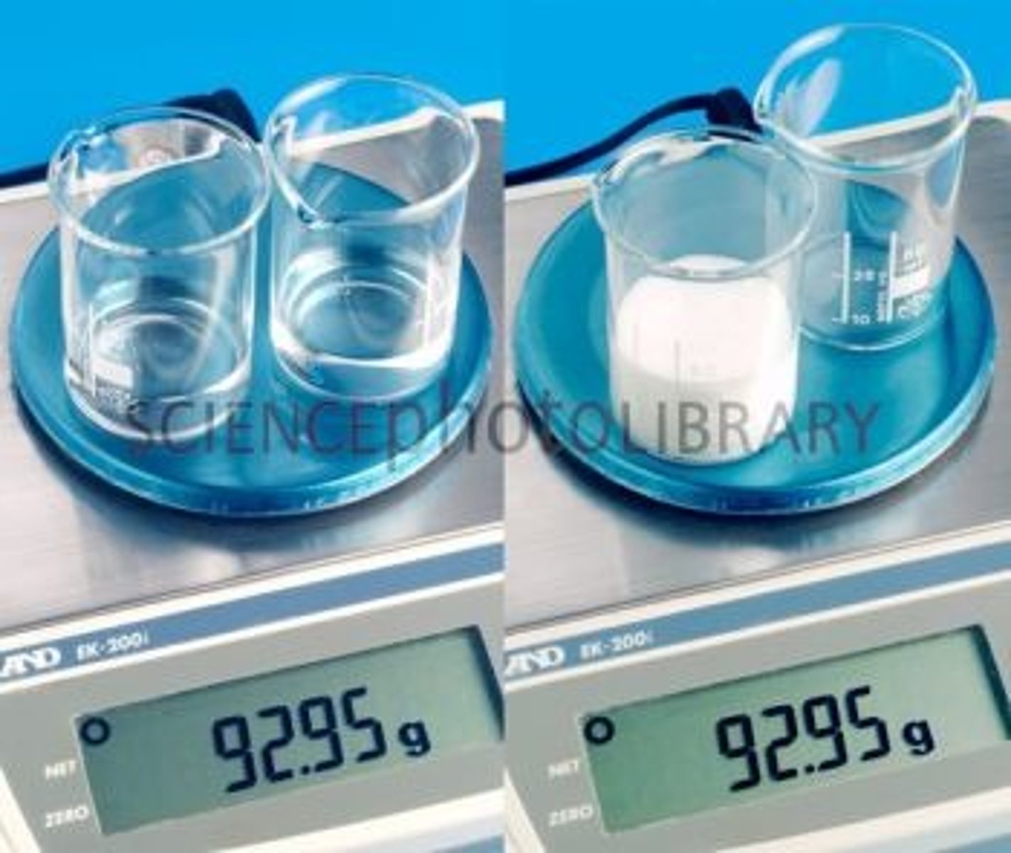 <p>During any chemical reaction, the mass of the products is always equal to the mass of the reactants</p>