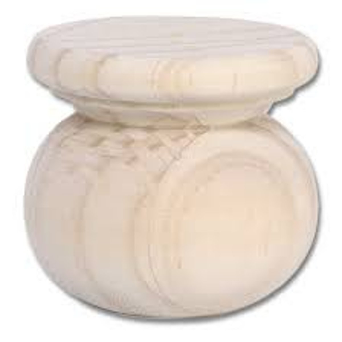 <p>Furniture leg in the shape of a bun or series of flattened balls</p>