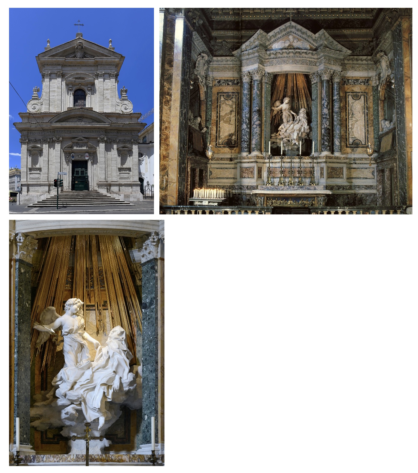 <p>Cornaro Chapel, Church of Santa Maria della Vittoria. Rome, Italy. Gian Lorenzo Bernini. c. 1647–1652 C.E. Marble (sculpture); stucco and gilt bronze (chapel).</p>