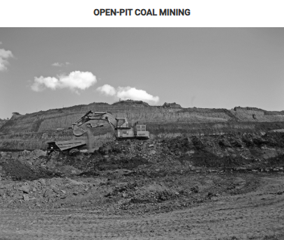 <p>The image shows an open-pit coal mine in the United States. Which of the following best explains a limitation of the image in analyzing economic patterns of coal mining?</p>