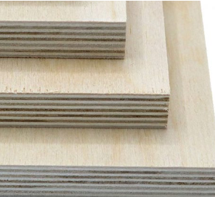 <p>Multiple thin layers (plies) glued together at alternating grain angles for strength. Used in subfloors, sheathing, and cabinetry</p>
