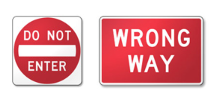 <p>do not enter/wrong way</p>