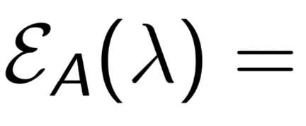 <p>The eigenspace of A associated to an eigenvalue lambda is equal to…?</p>