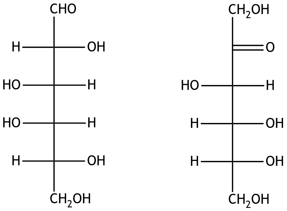 <p>15. Monosaccharides fulfill important functions as energy carriers and as building blocks of cellular structures.</p><p>In what type of isomeric relationship do the two hexoses galactose and fructose (shown in the Fischer projection) stand to each other?</p><p>A. Anomers</p><p>B. Diastereomers</p><p>C. Enantiomers</p><p>D. Epimers</p><p>E. Constitutional isomers</p>