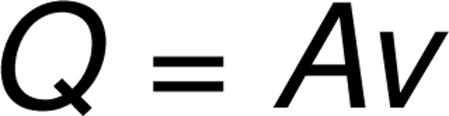 <p>(Cross-sectional Area)(Velocity)</p>
