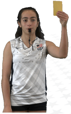 <ul><li><p>record on score sheet</p></li><li><p>one per team per match (if a teammate received one theoretically all teammates received one) </p></li></ul><p></p>