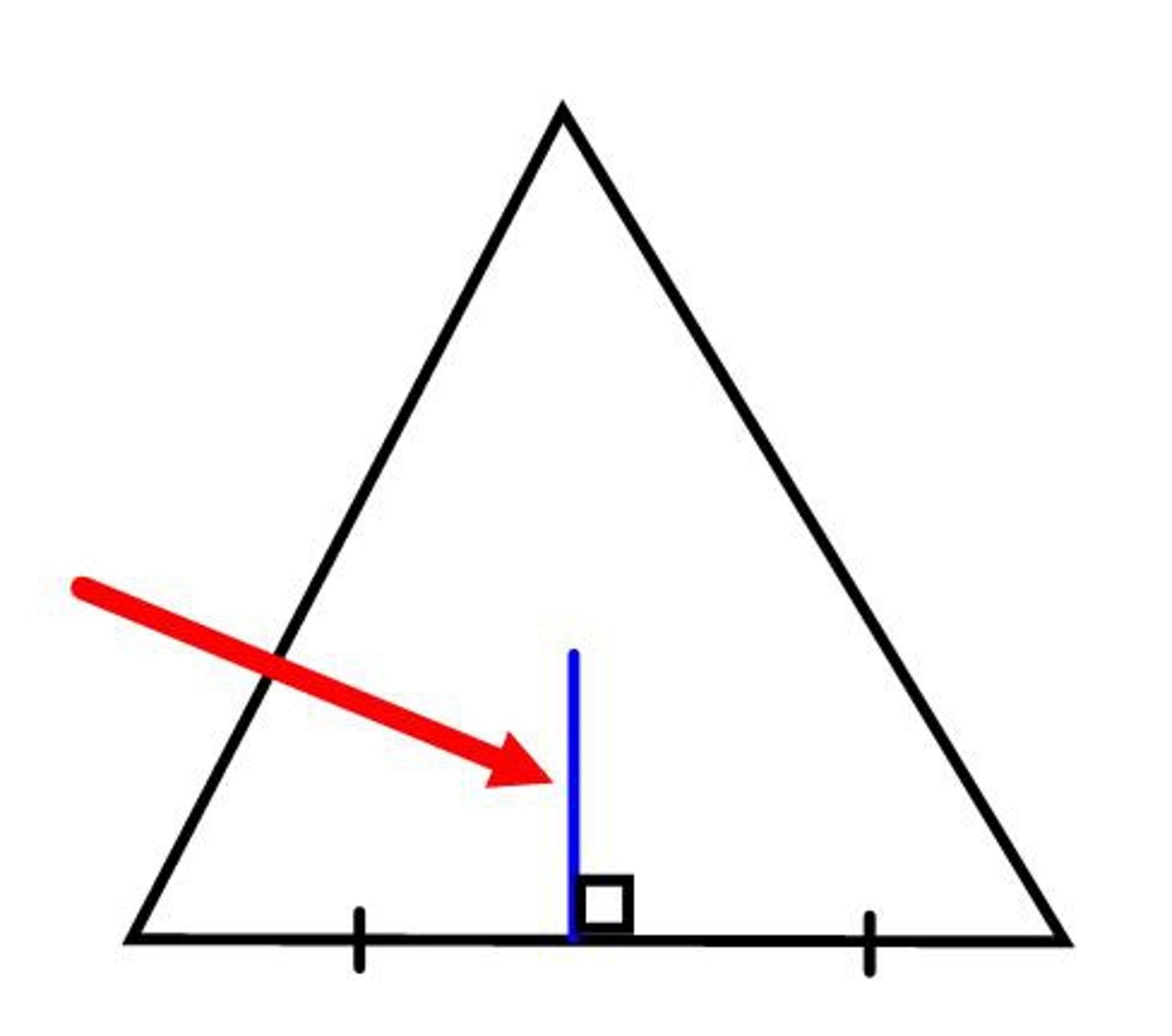 <p>A line that bisects a segment at a right angle.</p>