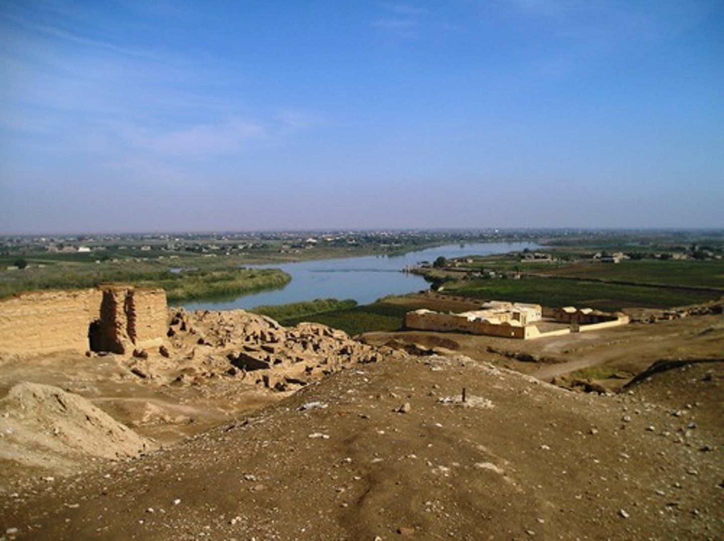<p>The Tigris and Euphrates Rivers gave life to the first known agricultural villages in this area about 10,000 years ago and the first known cities about 5,000 years ago.</p>