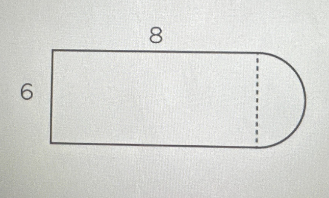 <p></p><p>Which of the following is the area of the irregular figure?&nbsp;</p><p>(Use 3.14 for the value of pi)</p>