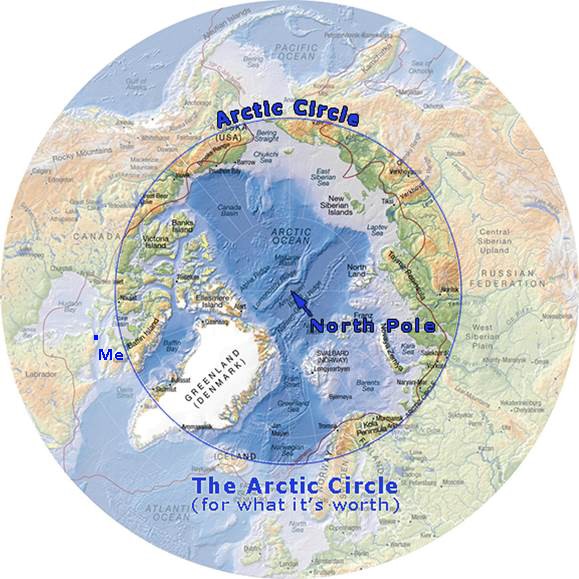 <p><span><strong>The Arctic Circle, roughly 67° north of the Equator, </strong></span><strong><em>defines the boundary of the Arctic waters and lands</em></strong><span><strong>.</strong></span></p>