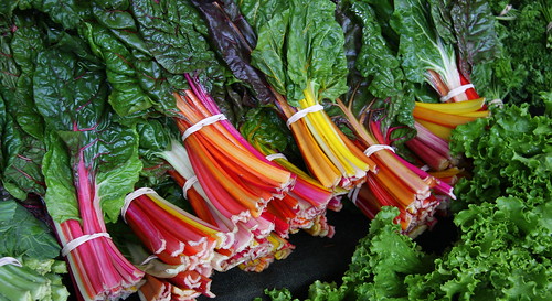 has long stems that range in color from white/off-white/yellow/pink/red. The stems connect to leaves that are typically green, and are sometimes of color that is similar or the same to the stems. The leaves are long but narrow.