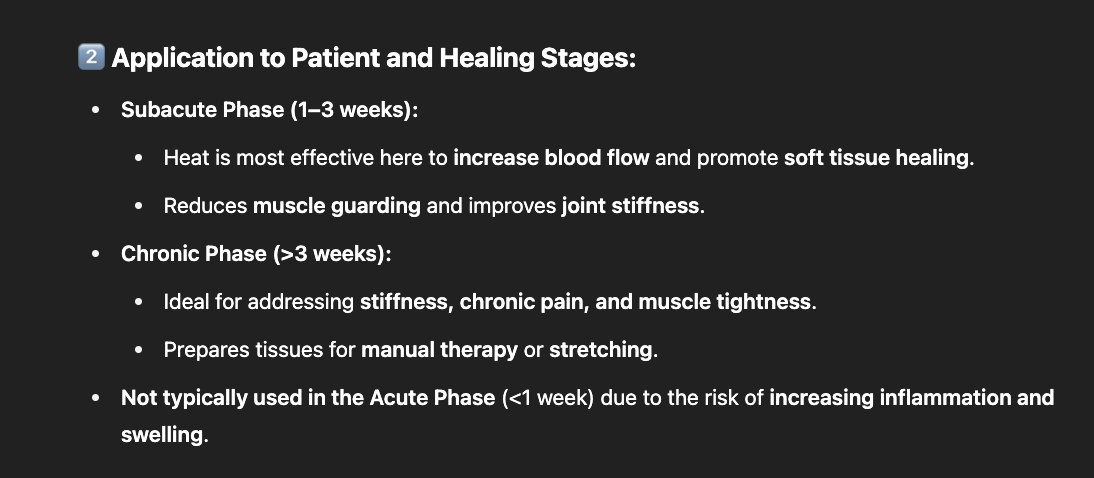 <p><strong>Superficial Heat </strong>Physiological effects</p>