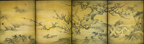<p>Plum tree and birds and flowers of the four seasons</p>