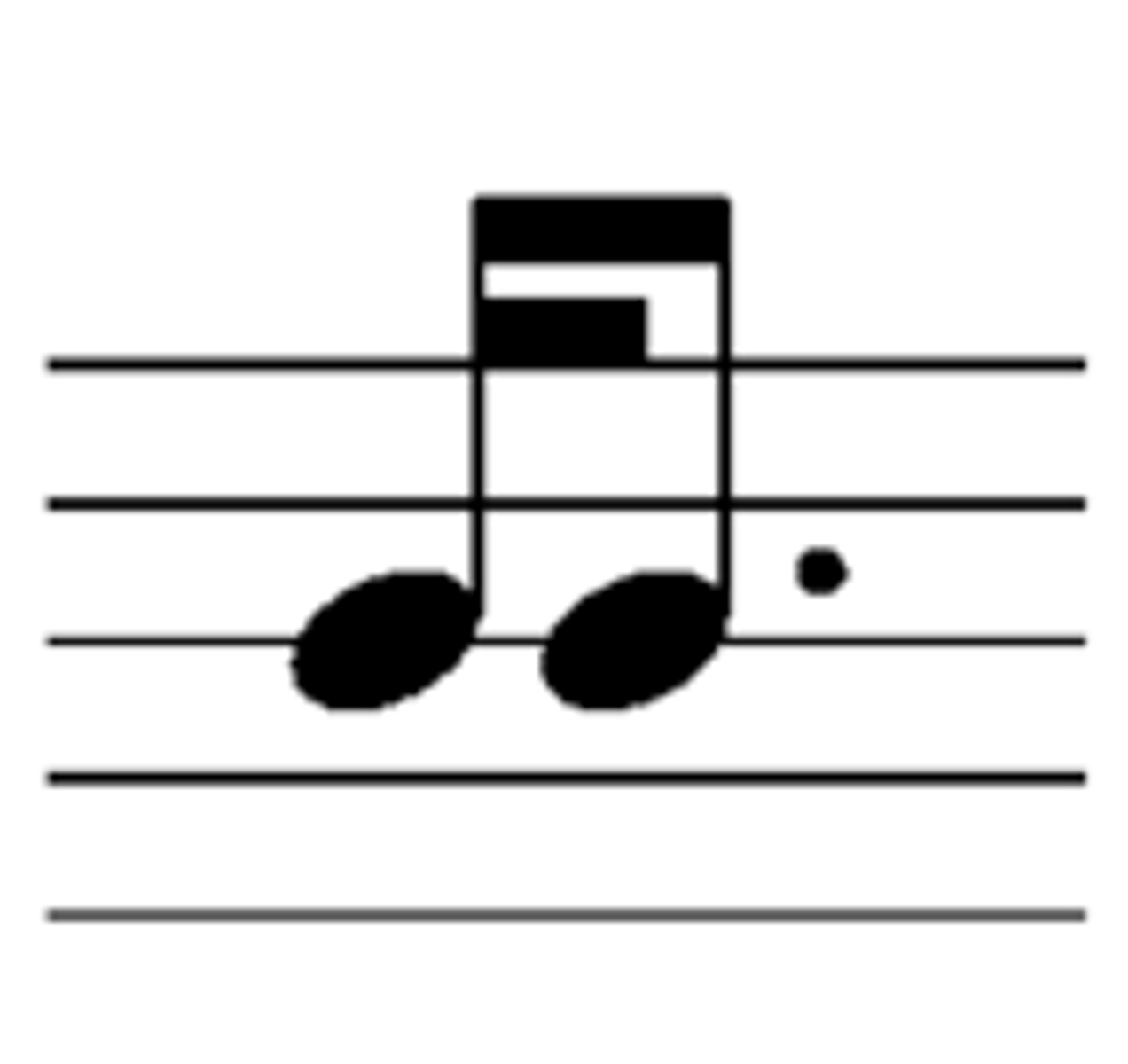 <p>Semi-quaver followed by a dotted quaver</p>