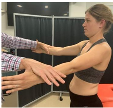 <ul><li><p>Arm abducted to 90deg, arm externally rotated, thumb upwards</p></li><li><p>Positive test: Pain or weakness</p></li></ul><p>Testing for: Rotator Cuff</p>