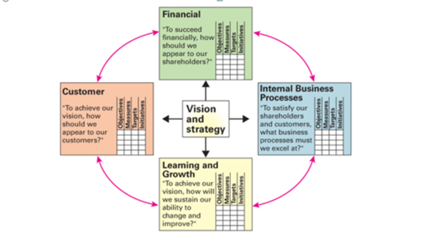 <p>How did you do vs. your objectives and goals?</p><p>Is the firm continually improving and creating (innovation, technological leadership, product quality, operational process efficiencies)</p><p>Is the firm sustaining and even improving on its core competencies and competitive advantages?</p><p>How satisfied are the firm's customers?</p>