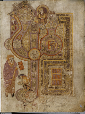 <p>The Book of Kells (Chi Rho monogram page)</p>