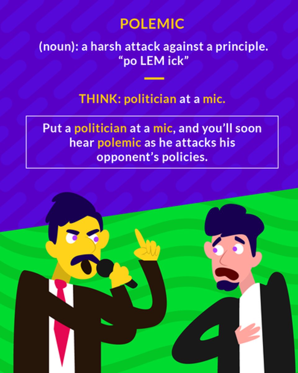 <p>an aggressive argument against a specific opinion</p>