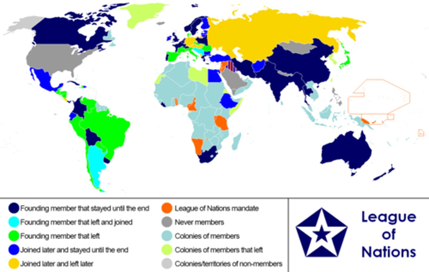 <p>A permanent international organization, established during the 1919 Paris Peace Conference, designed to protect member states from aggression and avert future wars. It was not so effective in achieving its goals.</p>