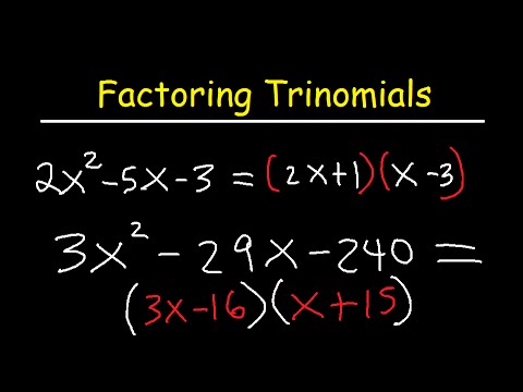 <p>Similar to factoring x² + bx + c but instead to form is converted into (ax ± ?)(ax ± ?) where the two a’s must have a product that equals a in the equation. Afterwards multiply the two together to get another quadratic equation.</p>