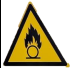 <p>"o" is for oxygen and the flames show that oxidizers are significant fire hazard if they are not handled properly. Ex: Bromine, Hydro Peroxide</p>