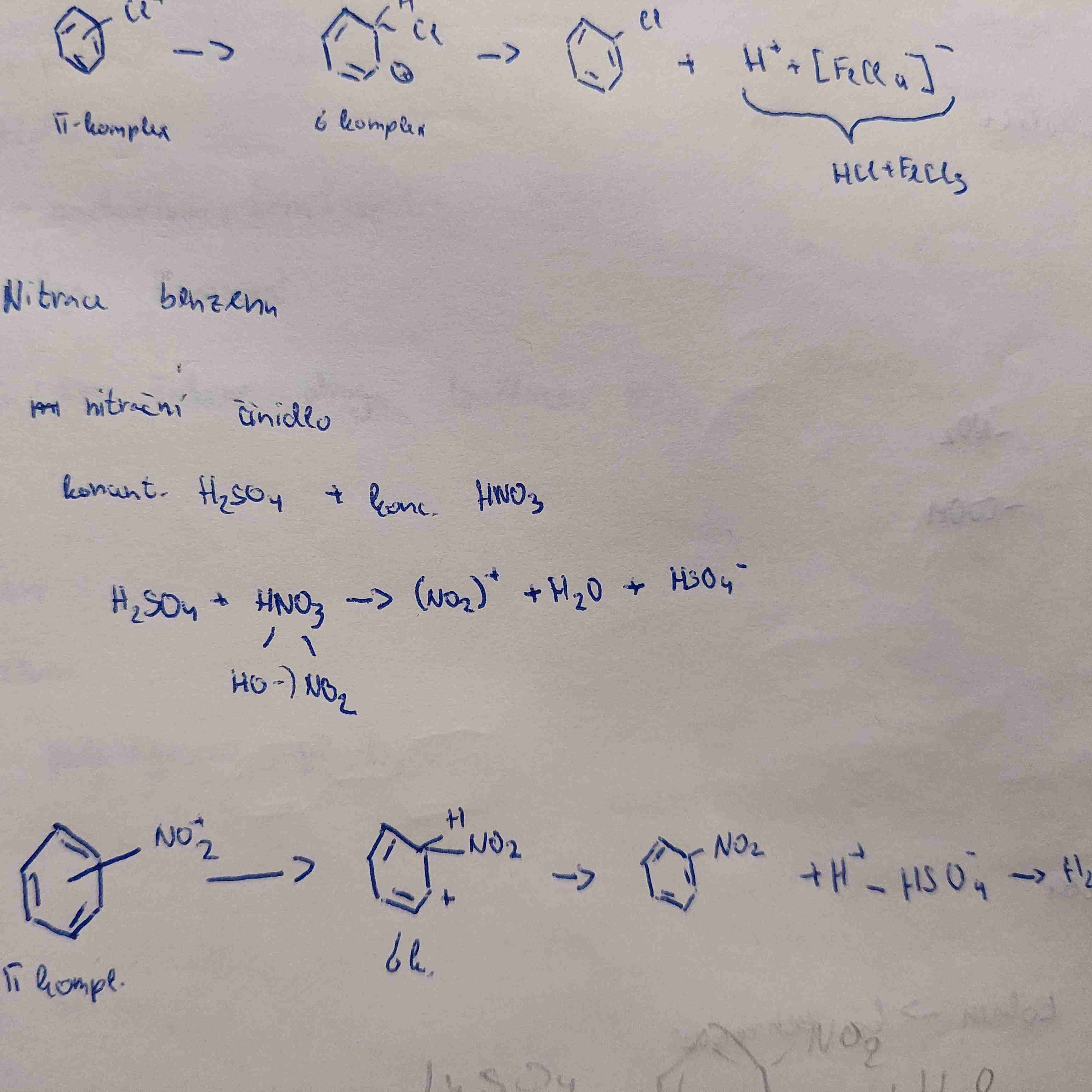 <p>nitrační činidlo, koncent. H2SO4 + konc. HNO3</p>