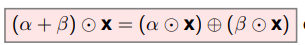 <p>Distributivity of scalar multiplication</p>